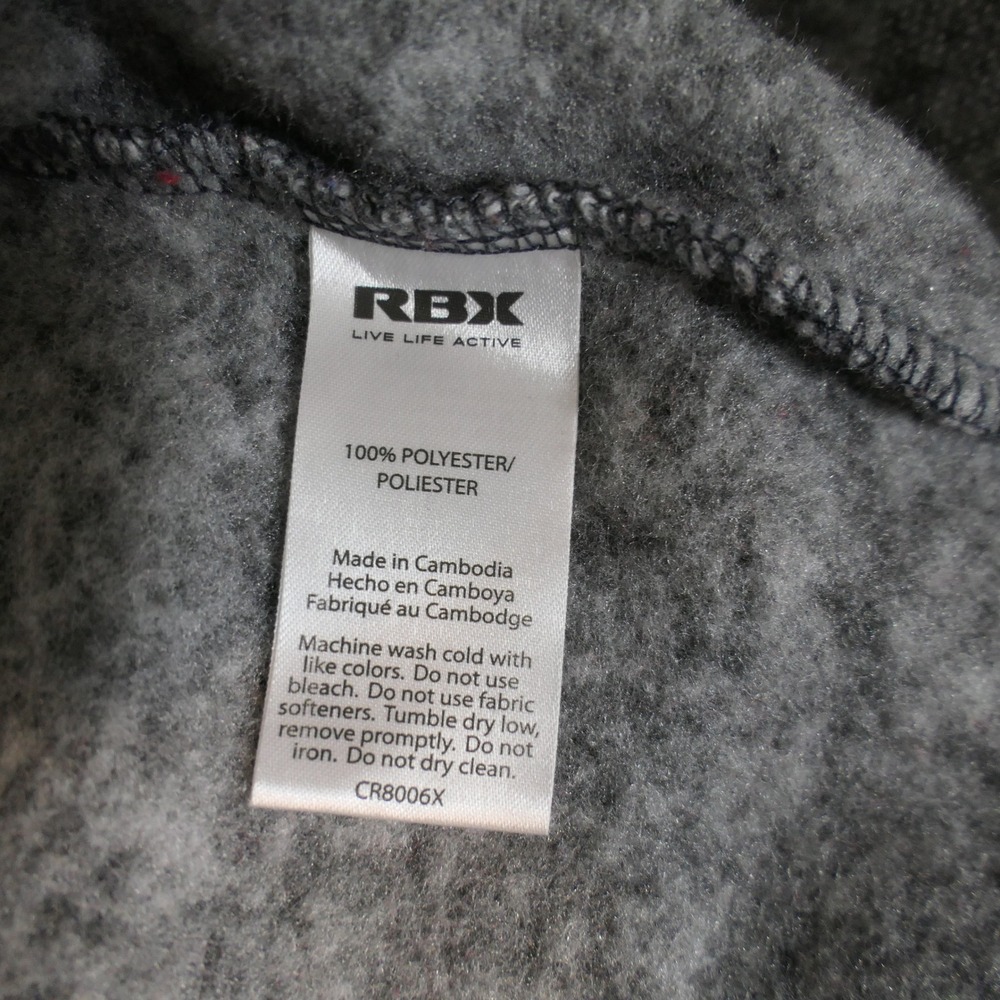RBX Womens Fleece Jacket 3X Grey Marled Sporty Casual Understated Neutral Simple - Picture 7 of 7
